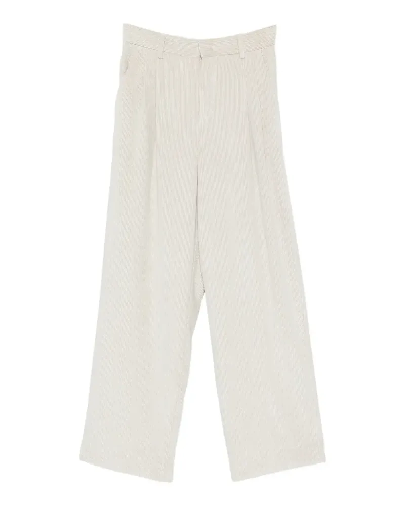 PLAN C pleated corduroy trousers - Nude Nude