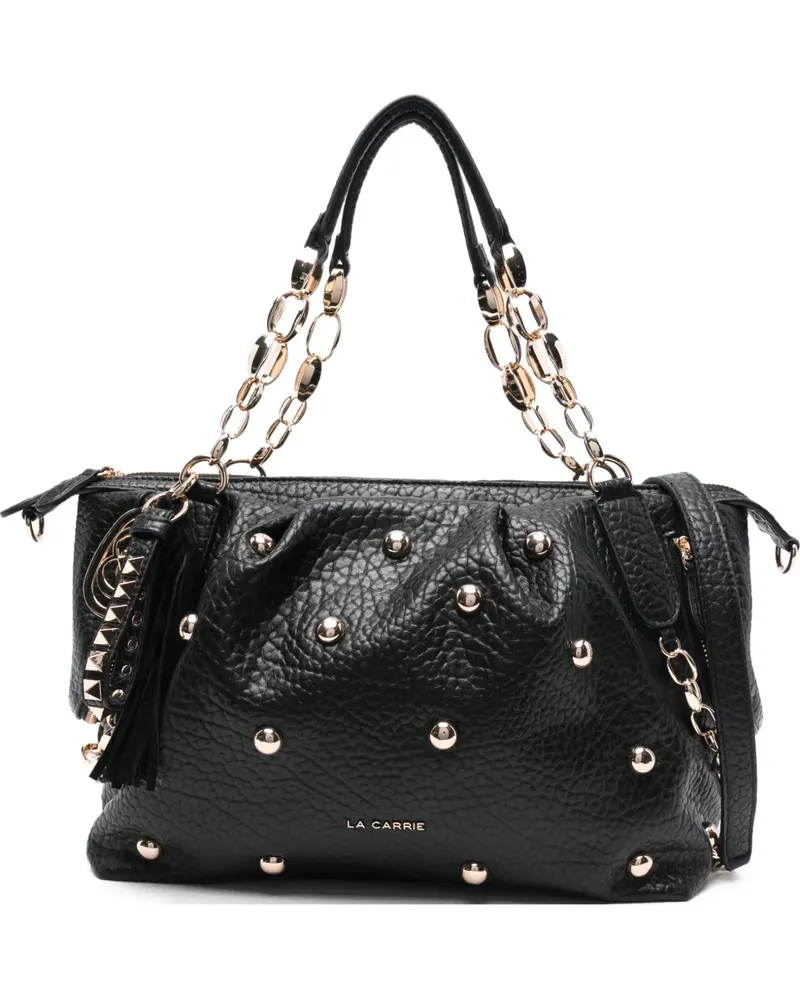 LA CARRIE Navajo studded tote bag - Schwarz Schwarz