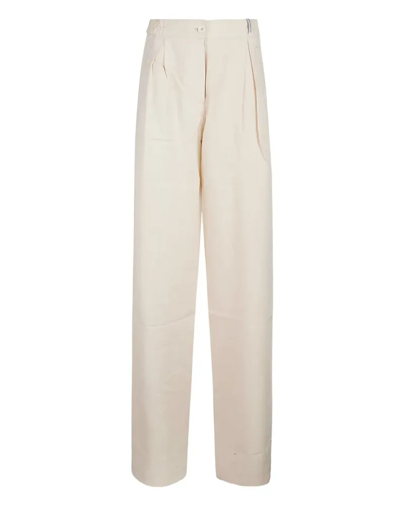 HINNOMINATE pleated linen pants - Nude Nude