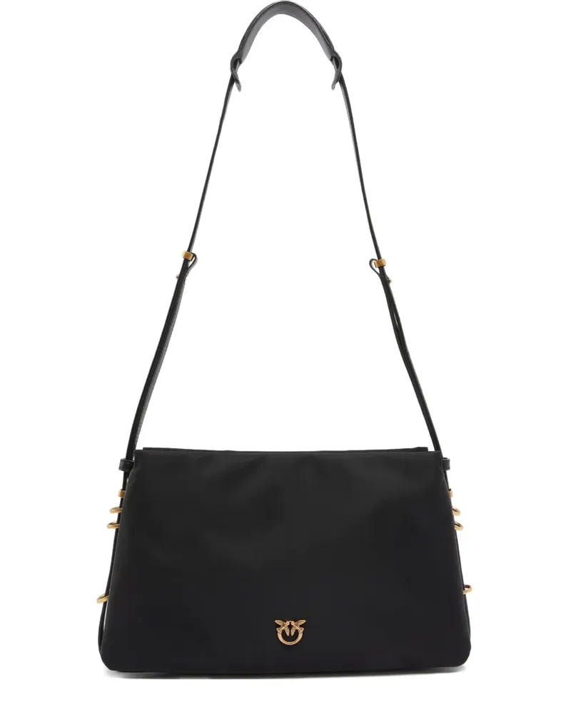 Pinko Schultertasche mit Logo-Schild - Schwarz Schwarz