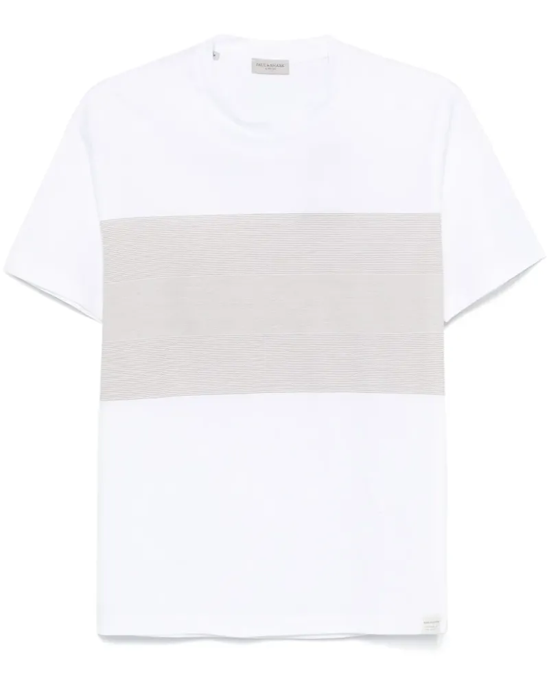 Paul & Shark Gestreiftes T-Shirt - Weiß Weiß