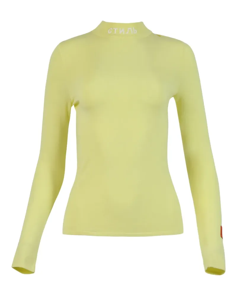 Heron Preston mockneck graphic top - Gelb Gelb