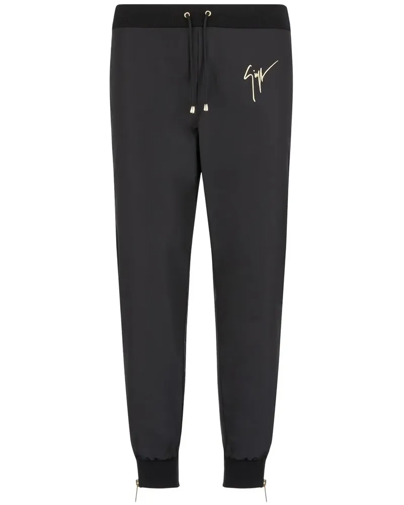 Giuseppe Zanotti Jogginghose mit Logo-Print - Schwarz Schwarz