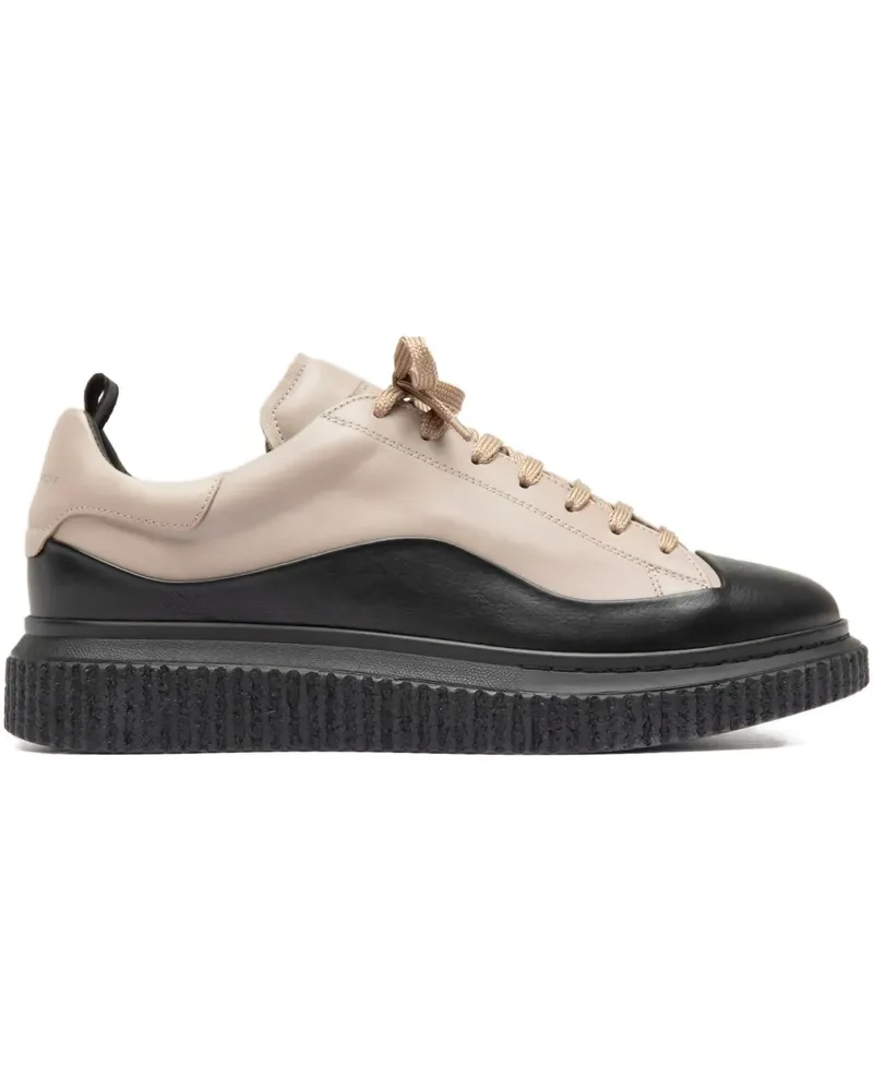 Officine Creative Italia Krace 018 leather lace-up sneakers - Nude Nude