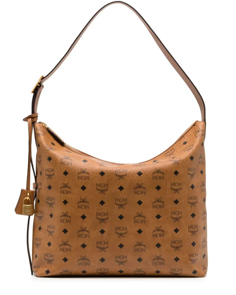 MCM Große Aren Schultertasche - Braun Braun
