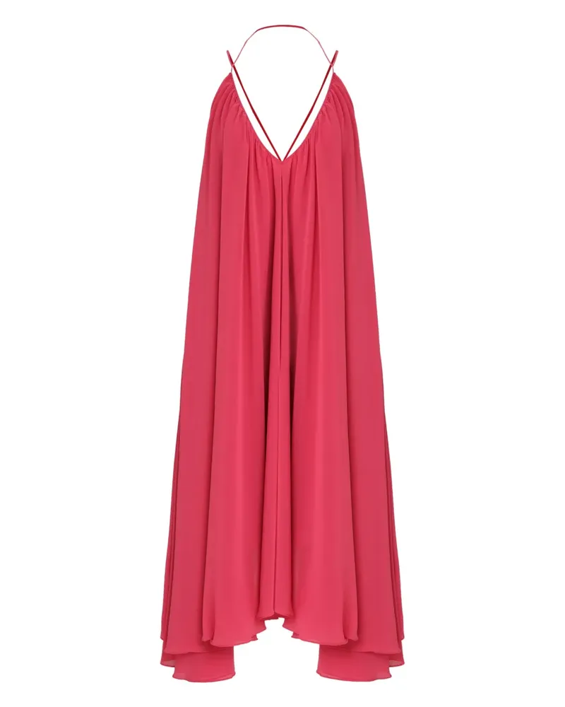 OLYMPIAH Drapiertes Midikleid mit Neckholder - Rosa Rosa