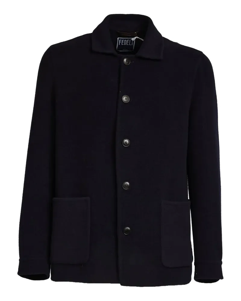 Fedeli Cambridge buttoned jacket - Blau Blau