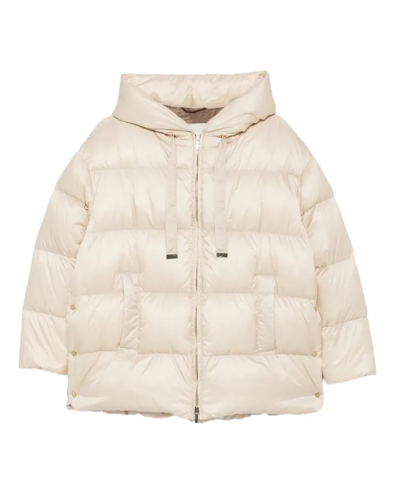 Max Mara quilted hooded jacket - Nude Nude