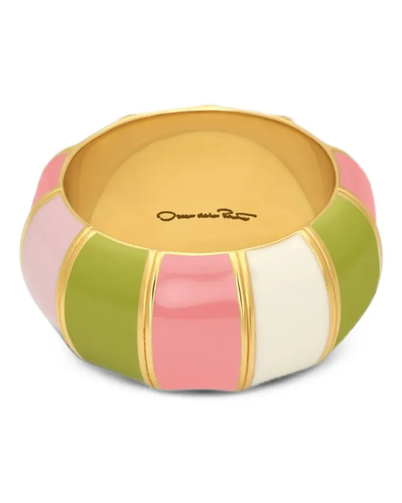 Oscar de la Renta enamel link ring - Gold Gold