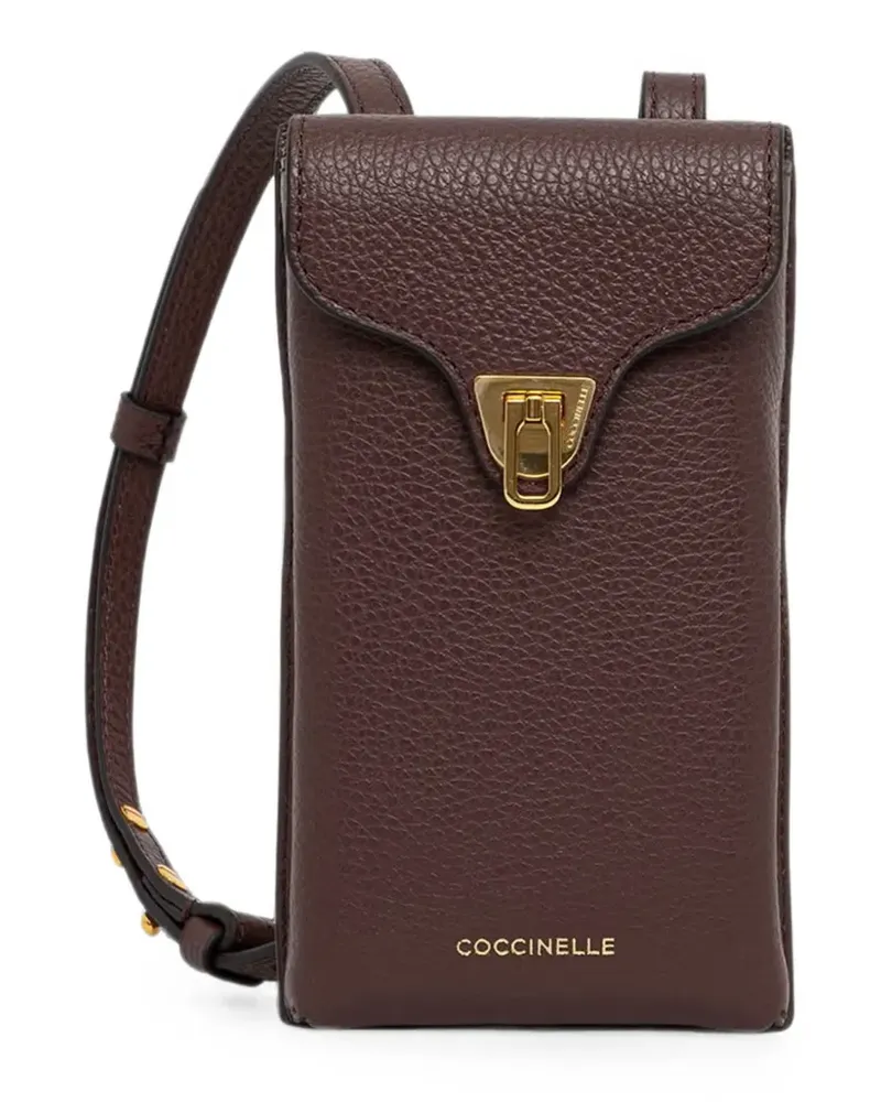 Coccinelle grainy-leather phone case - Braun Braun