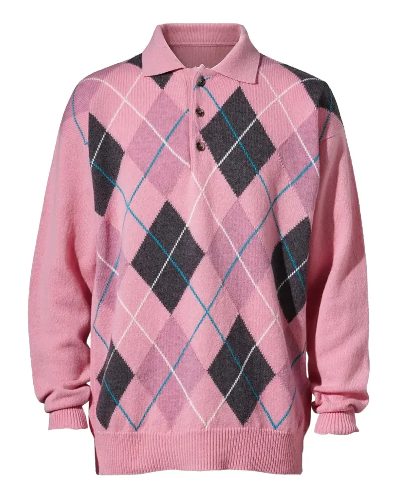 J.W.Anderson x Pringle of Scotland gestricktes Poloshirt - Rosa Rosa