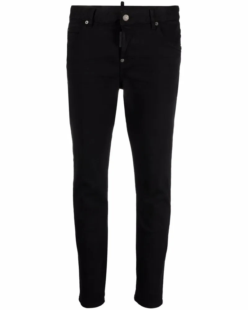 Dsquared2 Jeans mit Logo-Patch - Schwarz Schwarz