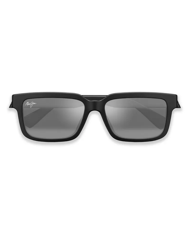 Maui Jim Sonnenbrille mit eckigem Gestell - Schwarz Schwarz