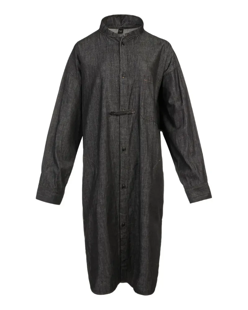 Yohji Yamamoto button-up denim shirt - Schwarz Schwarz