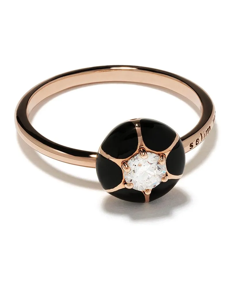 Selim Mouzannar 18kt Rotgoldring mit Diamanten - Rosa Rosa