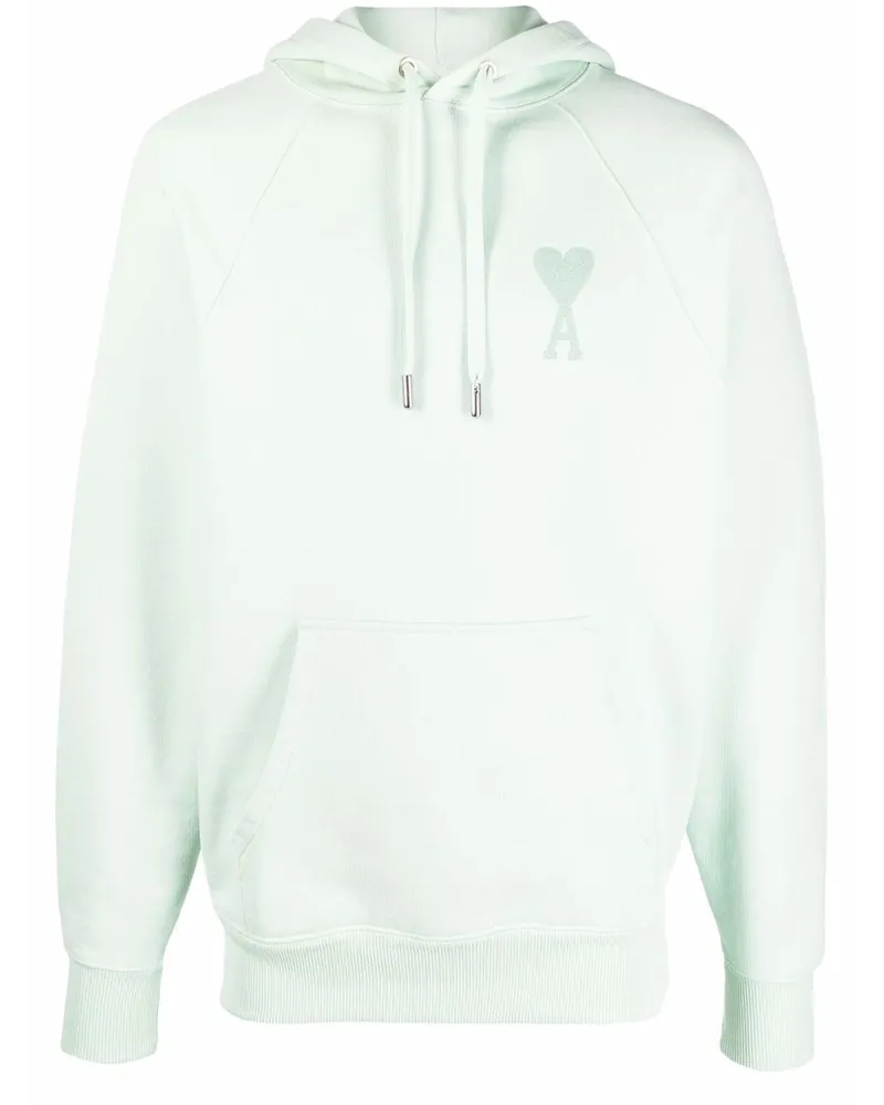 AMI Paris Ami de Coeur Hoodie Grün