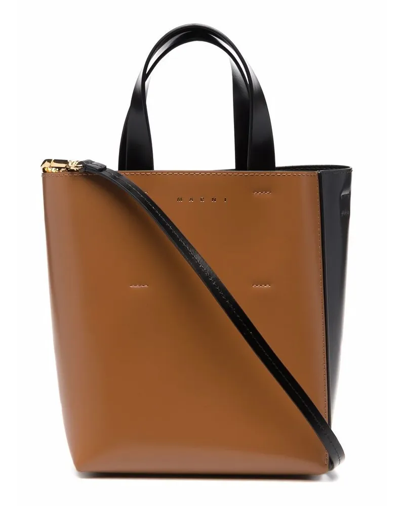 Marni Handtasche mit Logo - Schwarz Schwarz