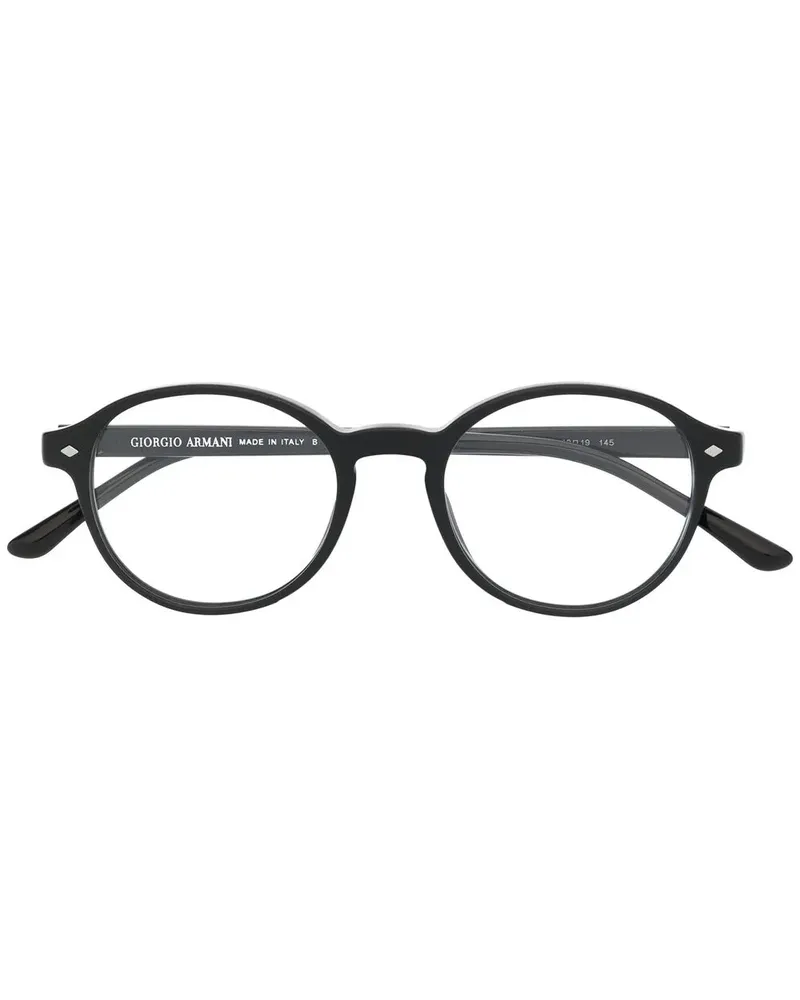 Giorgio Armani Brille mit rundem Gestell - Schwarz Schwarz