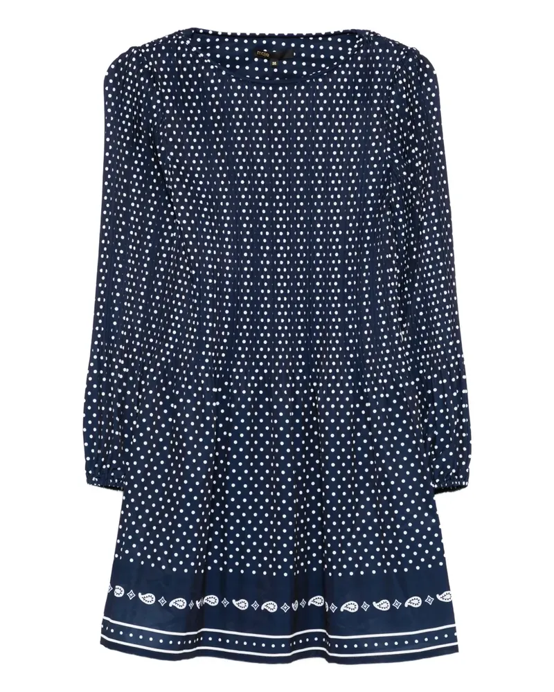 Maje Gepunktetes Minikleid - Blau Blau
