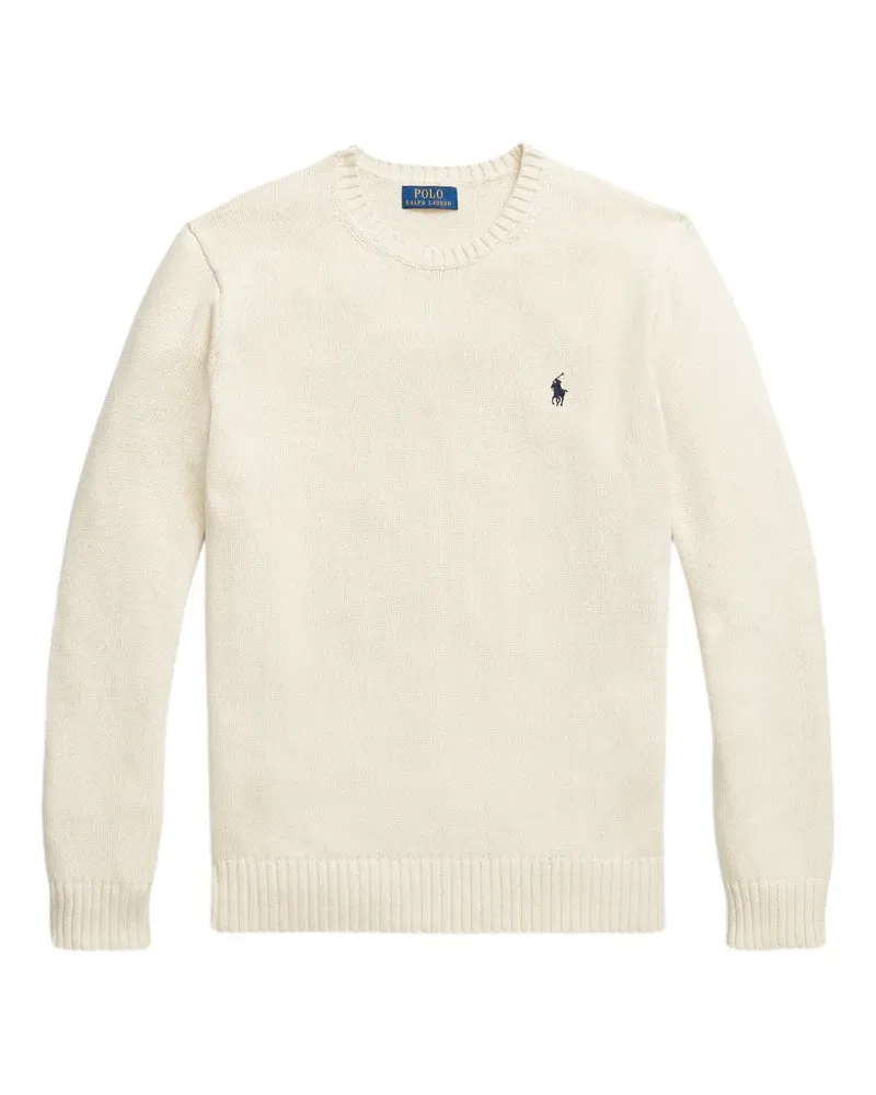 Ralph Lauren embroidered-logo sweater - Nude Nude