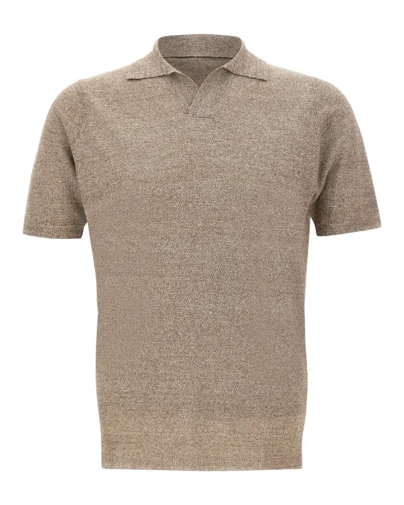 Filippo de Laurentiis mélange polo shirt - Nude Nude