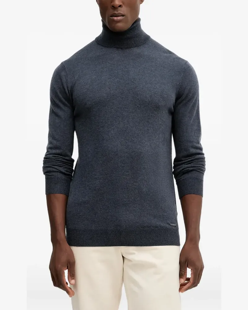 Guess Rollkragenpullover mit Logo - Grau Grau