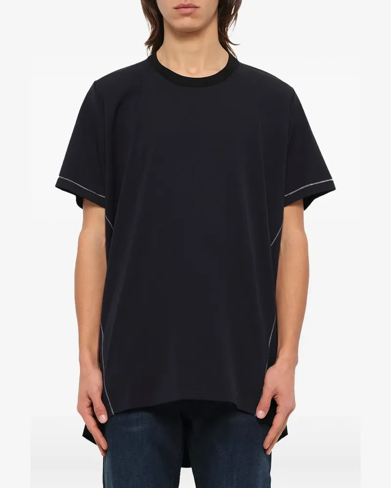 Lanvin asymmetric T-shirt - Blau Blau