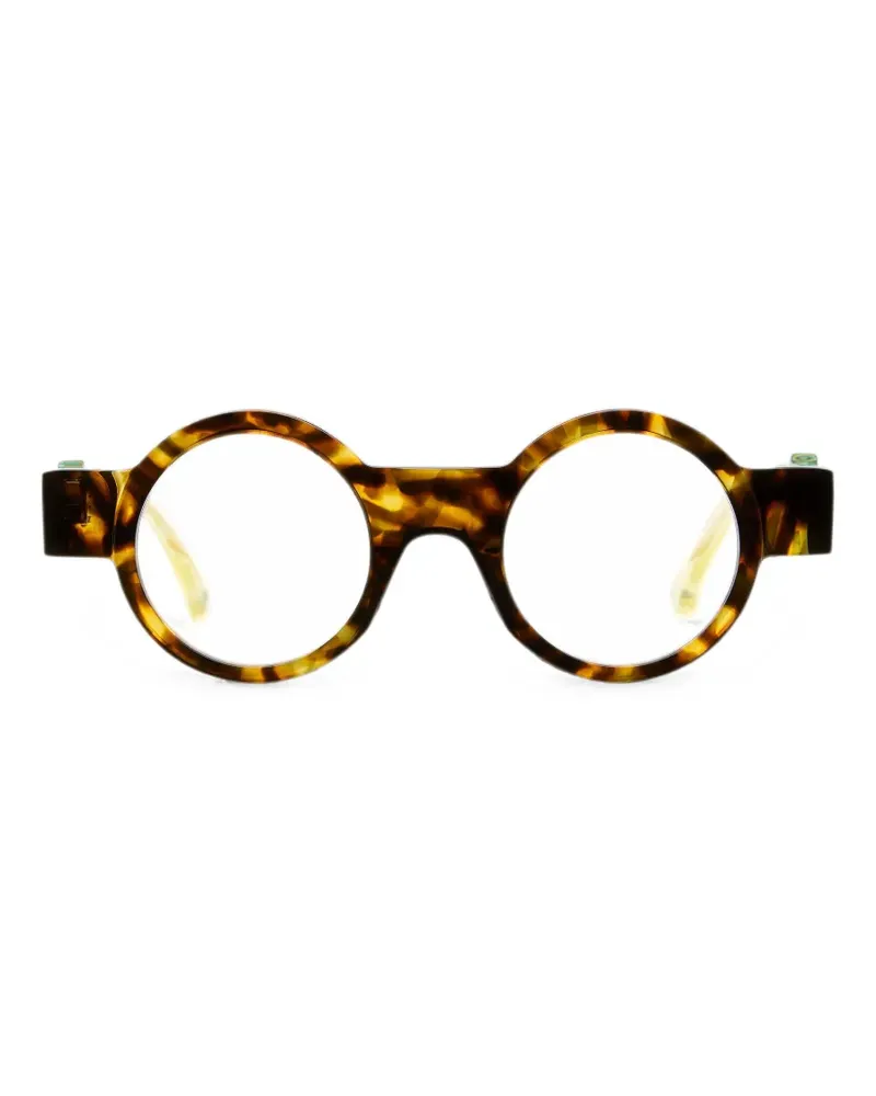 KUBORAUM Runde Brille in Schildpattoptik - Braun Braun