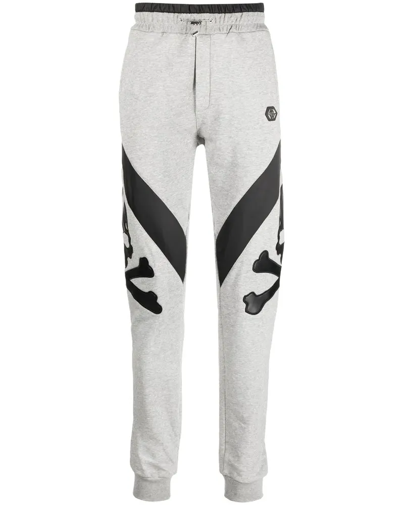 Philipp Plein Jogginghose mit Totenkopf-Print - Grau Grau