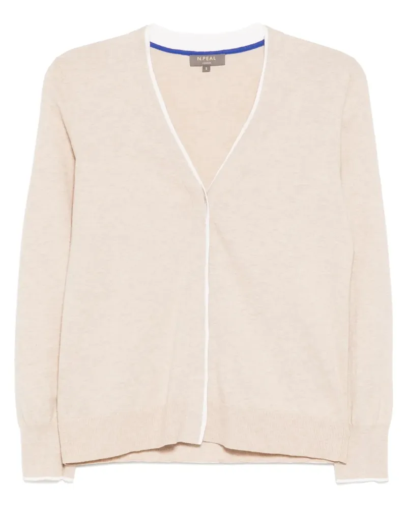 N.Peal Cardigan mit V-Ausschnitt - Nude Nude