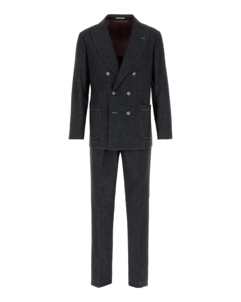 Brunello Cucinelli Blue denim suit - Grau Grau