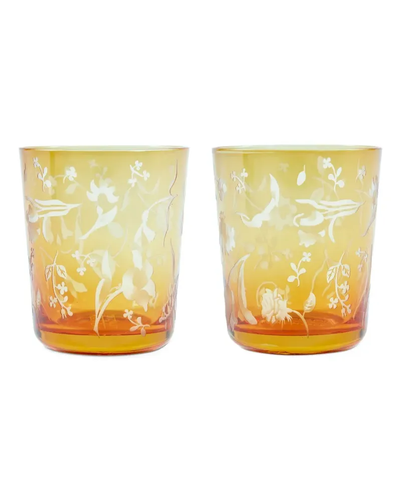 POLSPOTTEN Scattered Flowers Gläser - Gelb Gelb