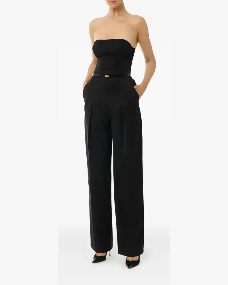 Elisabetta Franchi Jumpsuit mit Gürtel - Schwarz Schwarz