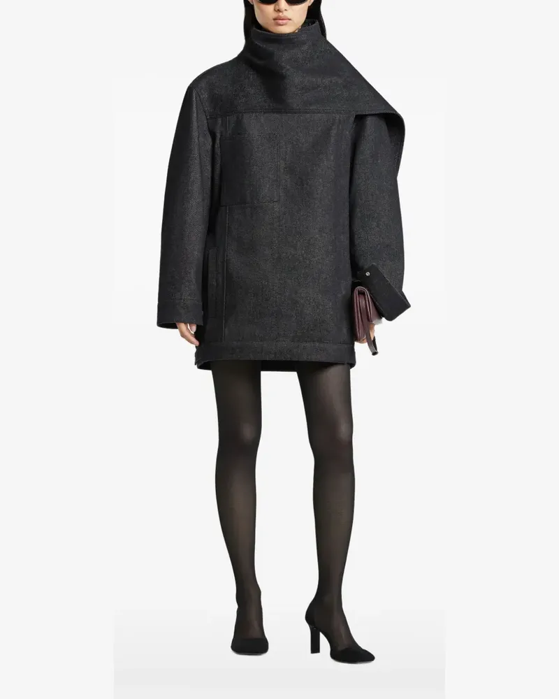 Courrèges Jeansjacke im Oversized-Look - Schwarz Schwarz