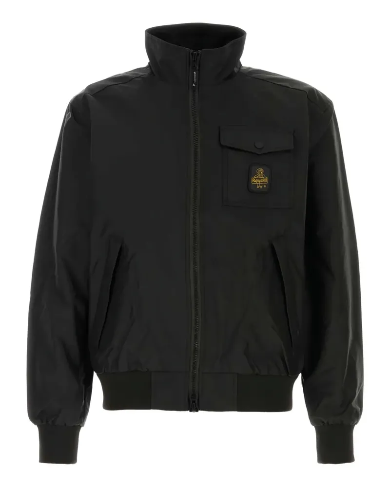 RefrigiWear Bomberjacke mit Logo-Patch - Schwarz Schwarz