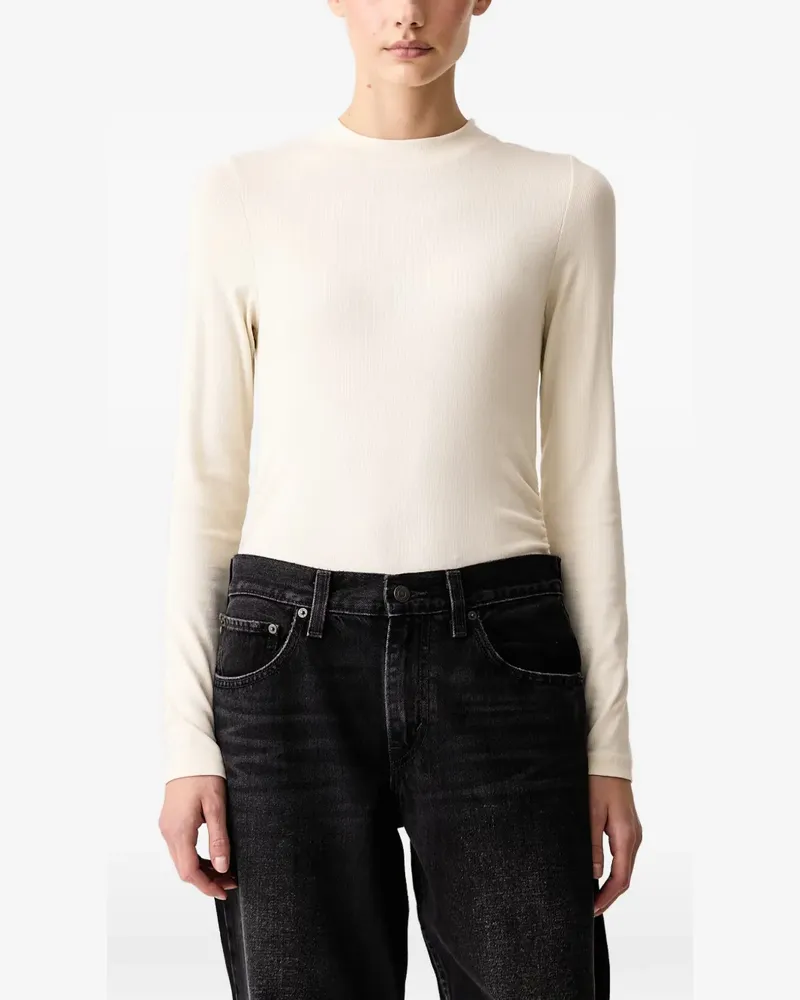Marc O'Polo Langarmshirt aus geripptem Strick - Nude Nude