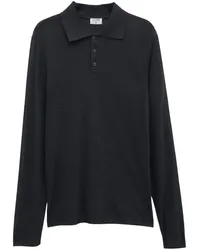 Filippa K Langärmeliges Poloshirt Schwarz