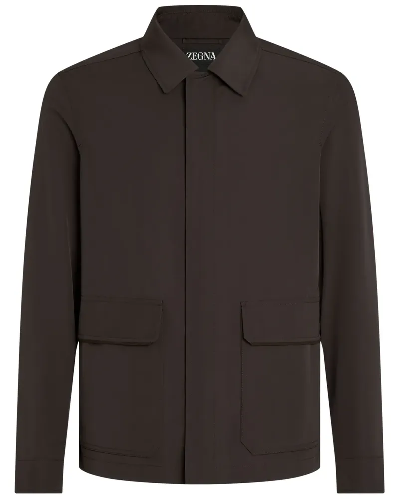 Ermenegildo Zegna Hemdjacke mit klassischem Kragen - Braun Braun