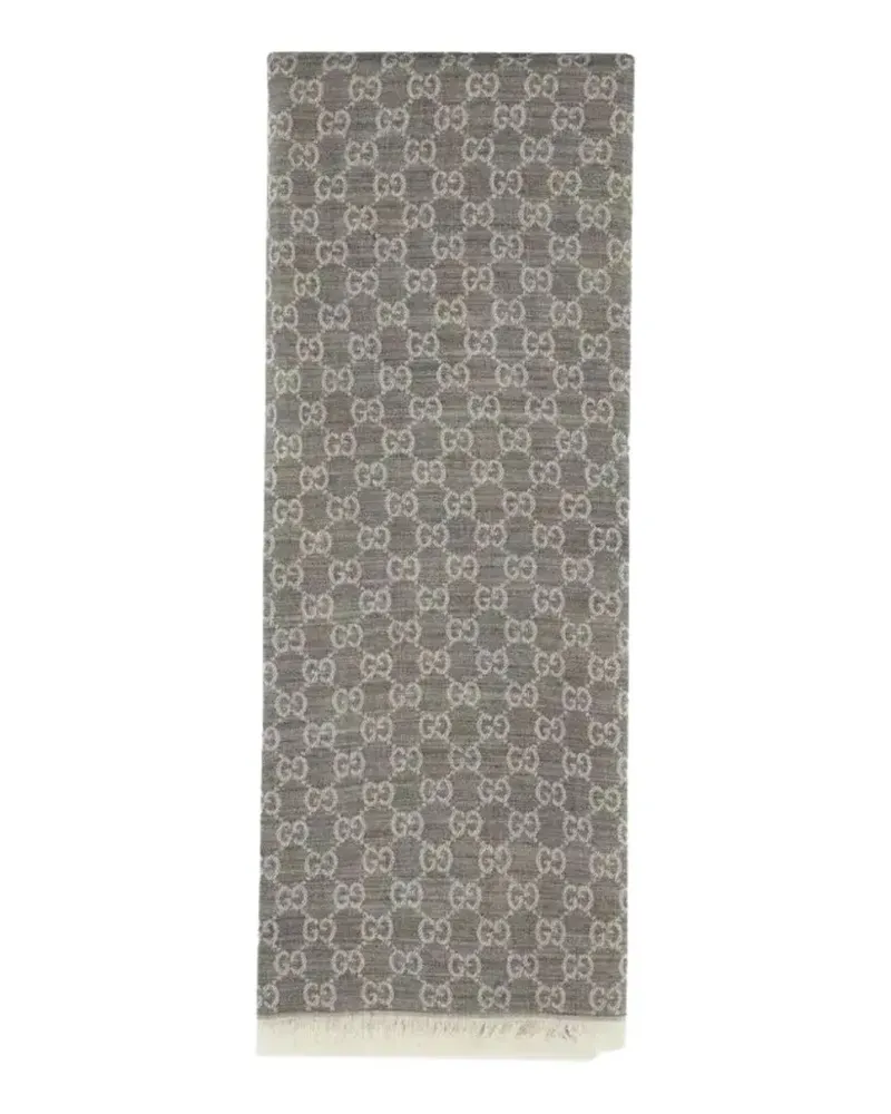 Gucci GG Stola aus Seidenjacquard - Weiß Weiß