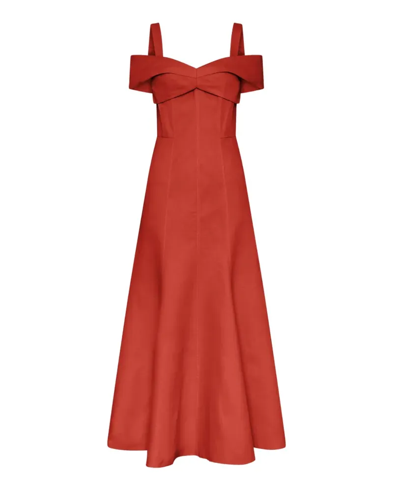 NICHOLAS Ivana off-shoulder midi dress - Rot Rot