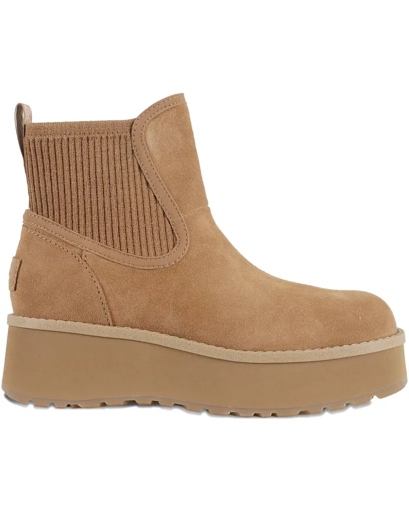 UGG 20mm ribbed platform boots - Braun Braun