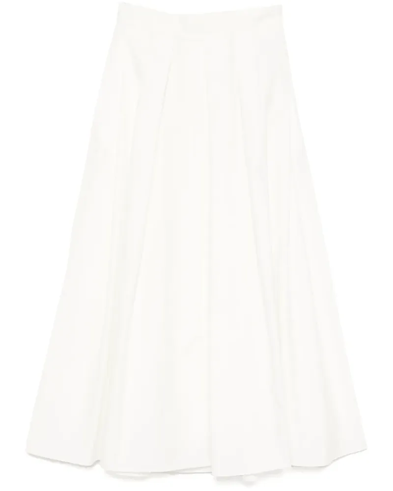 Elie Saab Midirock aus Popeline - Nude Nude