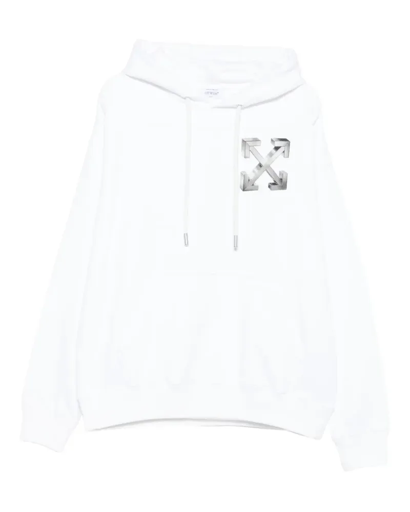 OFF-WHITE Hoodie mit Logo-Print - Weiß Weiß