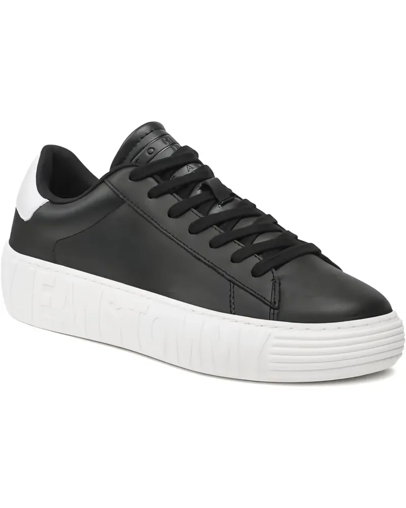 Tommy Hilfiger Sneakers aus Leder - Schwarz Schwarz