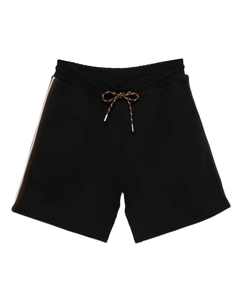 Moncler drawstring side stripe shorts - Schwarz Schwarz