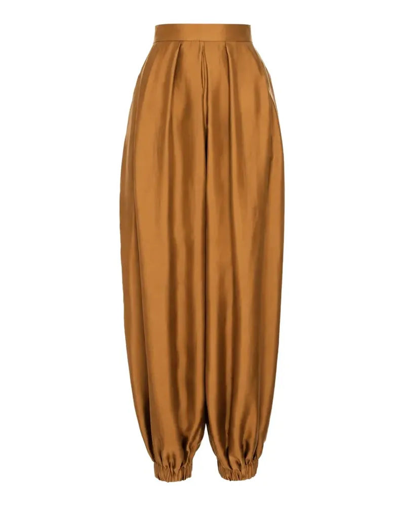 MANURÍ Bazar pleated trousers - Braun Braun