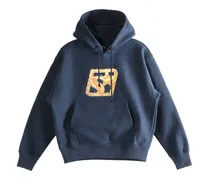 Hoodie mit grafischem Print - Blau