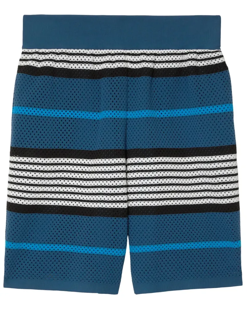 Burberry Gestrickte Shorts mit Streifen - Blau Blau
