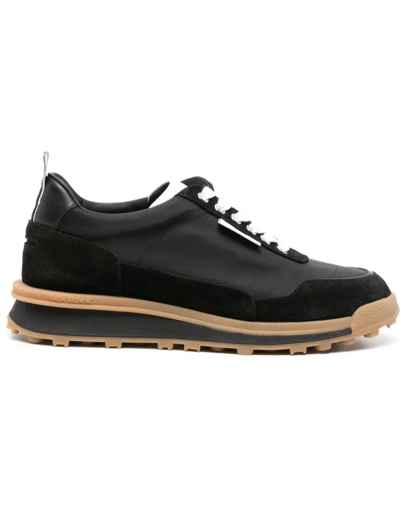 Thom Browne Alumni Sneakers mit Wildledereinsätzen - Schwarz Schwarz