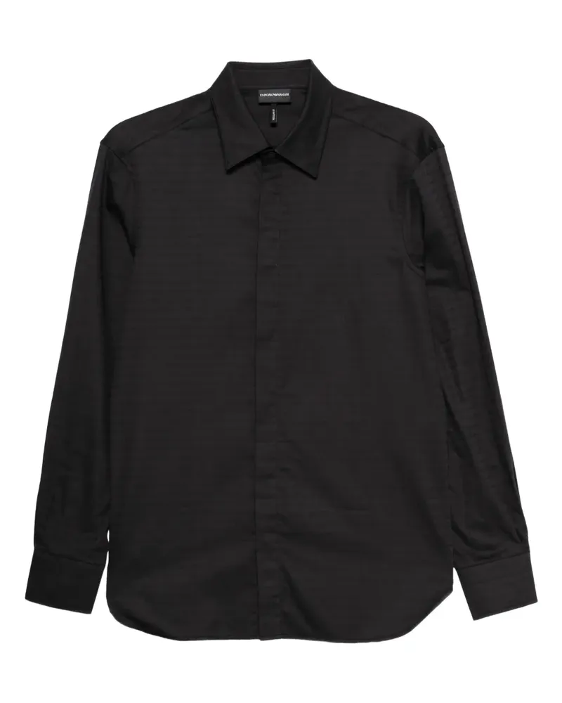 Emporio Armani cotton long-sleeve shirt - Schwarz Schwarz